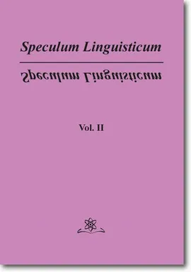 Speculum Linguisticum Vol. 2 - Jan Wawrzyńczyk