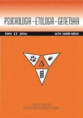 Psychologia-Etologia-Genetyka nr 33/2016 - Włodzimierz Oniszczenko