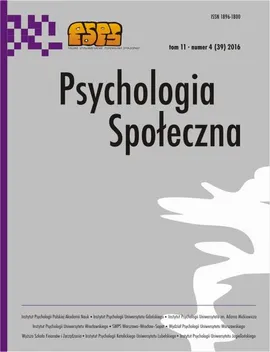 Psychologia Społeczna nr 4(39)/2016 - Maria Lewicka