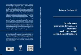 Podmiotowość prawnomiędzynarodowa organizacji międzynarodowych a ich zdolność traktatowa - Tadeusz Gadkowski