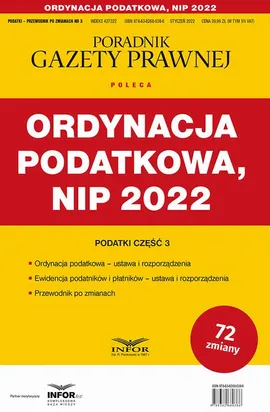 Ordynacja podatkowa NIP 2022 - Praca zbiorowa