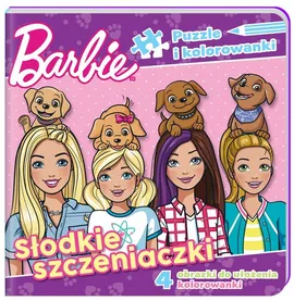 Barbie Puzzle i kolorowanki Słodkie szczeniaczki.
