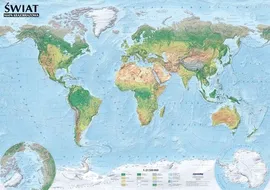 Świat Mapa polityczna i krajobrazowa tuba