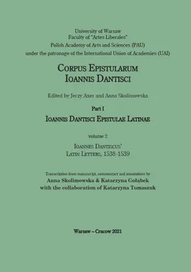 Ioannes Dantiscus' Latin Letters, 1538-1539