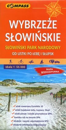 Wybrzeże Słowińskie Słowiński Park Narodowy mapa wodoodporna 1:55 000