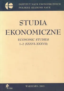 Studia ekonomiczne Economic studies 1-2