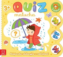 Quiz malucha. Książeczka edukacyjna z naklejkami z kotkiem 3+ - Katarzyna Łanocha