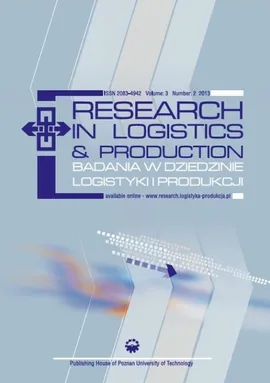 Research in Logistics & Production - Badania w dziedzinie logistyki i produkcji, Vol. 3, No. 2, 2013 - Praca zbiorowa