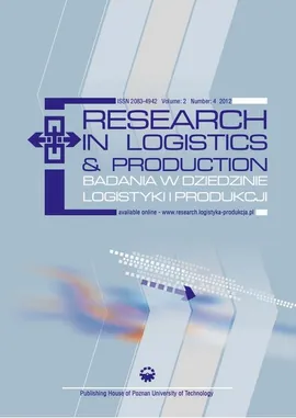 Research in Logistics & Production - Badania w dziedzinie logistyki i produkcji, Vol. 2, No. 4, 2012 - Praca zbiorowa