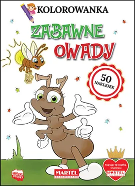 Kolorowanka Zabawne owady z naklejkami