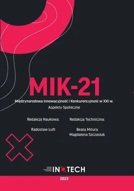 MIK-21 Międzynarodowa Innowacyjność i Konkurencyjność w XXI w. Aspekty Społeczne - Radosław Luft, redakcja naukowa