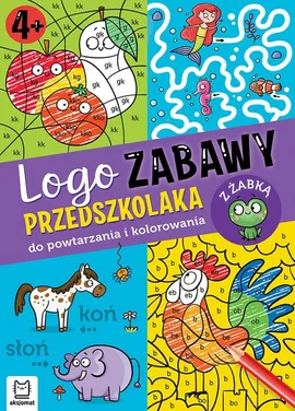 Logo zabawy przedszkolaka Do powtarzania i kolorowania z żabką - Agata Kaczyńska