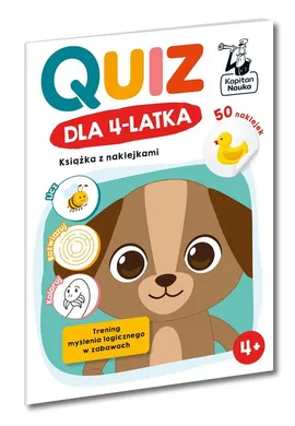 Quiz dla 4-latka Książka z naklejkami Kapitan Nauka - Zuzanna Osuchowska