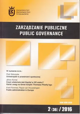 Zarządzanie Publiczne nr 2(36)/2016 - János Kornai: Czym właściwie jest Kapitał w XXI wieku? Garść uwag na temat książki Thomasa Piketty’ego - Stanisław Mazur