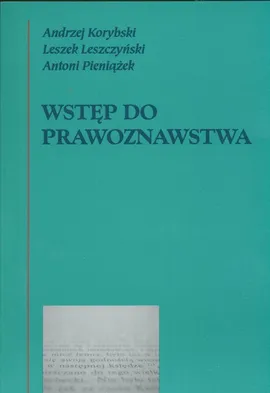 Wstęp do prawoznawstwa - Outlet - Leszczyński Korybski
