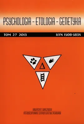 Psychologia etologia genetyka 27/2013