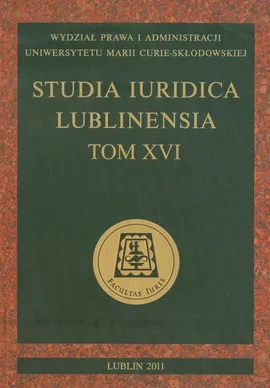 Studia Iuridica Lublinensia Tom  XVI