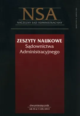 Zeszyty Naukowe Sądownictwa Administracyjnego 3/2013