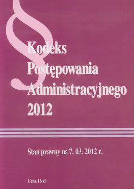Kodeks postępowania administracyjnego 2012