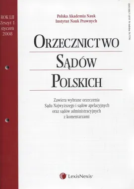 Orzecznictwo Sądów Polskich  2008/01