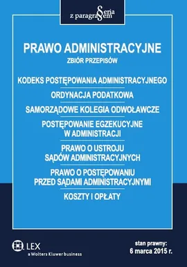 Prawo administracyjne Zbiór przepisów - Outlet