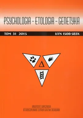 Psychologia Etologia Genetyka Tom 31/2015