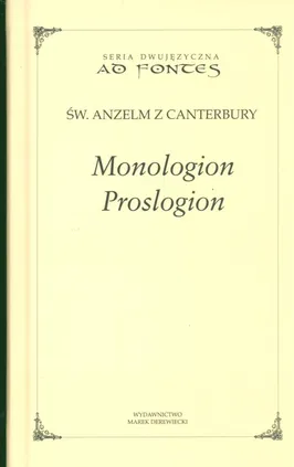 Monologion Proslogion - Outlet - Anzelm z Canterbury
