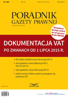 Dokumentacja VAT po zmianach od 1 lipca 2015 r