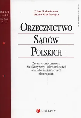 Orzecznictwo Sądów Polskich 11/2012