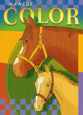 Manege color Konie kolorowanka