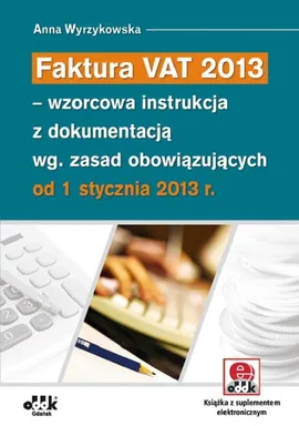Faktura VAT 2013 - Anna Wyrzykowska