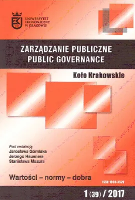 Zarządzanie Publiczne nr 1(39)/2017 - Jerzy Hausner: Wartości, normy, dobra [Values – standards – goods] - Stanisław Mazur