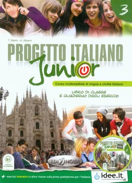Progetto Italiano Junior 3 Podręcznik z ćwiczeniami z płytą DVD - Outlet - A. Albano, T. Marin