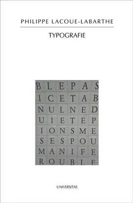 Typografie - Philippe Lacoue-Labarthe