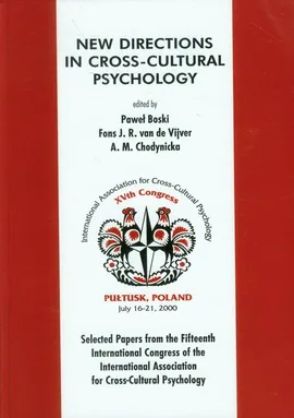 New directions in cross-cultural psychology - Paweł Boski