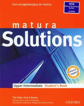 Matura Solutions Upper-Intermediate student's book with CD - Outlet - Paul Davies, Tim Falla, Danuta Gryca