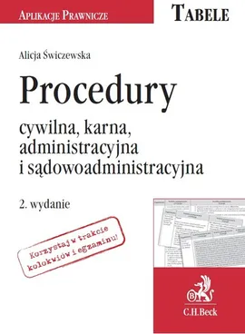 Procedury: cywilna, karna, administracyjna i sądowoadministracyjna - Alicja Świczewska