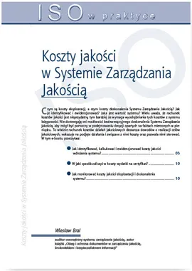 Koszty jakości w Systemie Zarządzania Jakością - Wiesław Bral