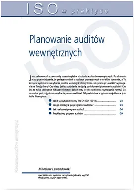 Planowanie auditów wewnętrznych - Mirosław Lewandowski