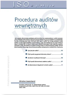 Procedura auditów wewnętrznych - Mirosław Lewandowski