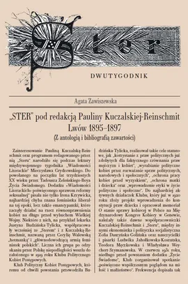 Ster pod redakcją Pauliny Kuczalskiej-Reinschmit' Lwów 1895-1897 - Agata Zawiszewska