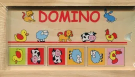 Układanka drewniana Domino zwierzątka