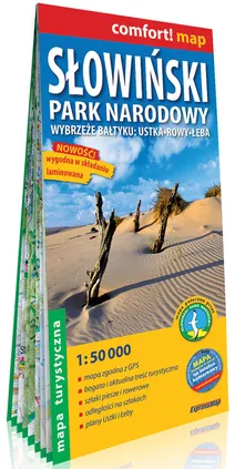 Słowiński Park Narodowy Wybrzeże Bałtyku Ustka, Rowy, Łeba laminowana mapa turystyczna 1:50 000